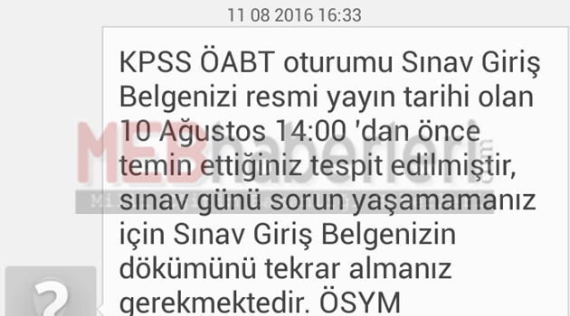 ÖSYM'den Öğretmen Adaylarına Kısa Mesaj!