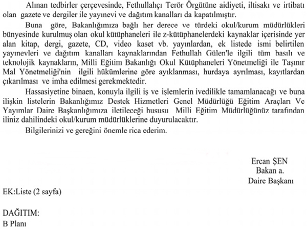 Yasak Yayınlar Listesi Yayınlandı! Dikkat: Görevden Alınabilirsiniz!
