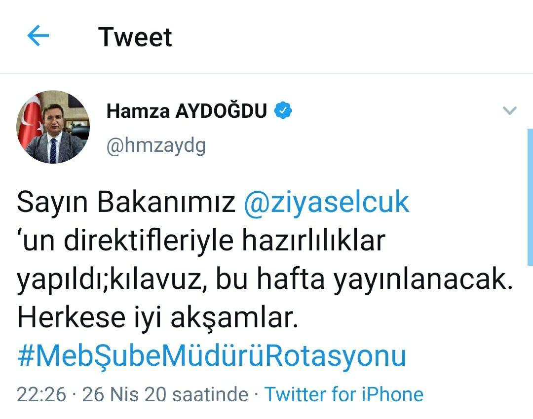 2020 Şube Müdürleri Yer Değiştirme Kılavuzu Yayımlanacak.