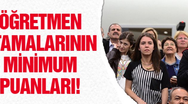 2015 Eylül Öğretmen Atama Minimum Puanlar