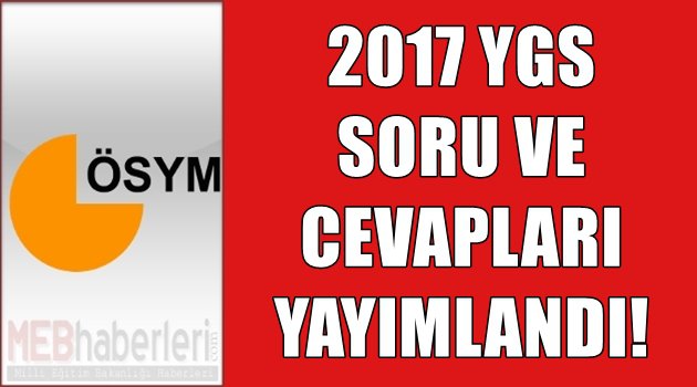 2017 YGS Soru ve Cevapları