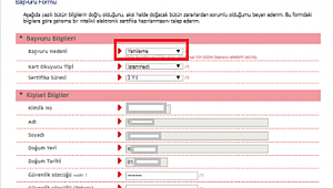 Elektronik imza yenileme işlemleri