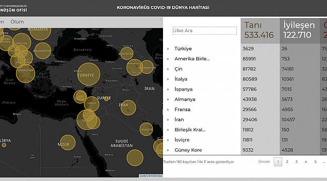 Cumhurbaşkanlığı, Koronavirüs Bilgilendirme Sitesini Yayınlandı