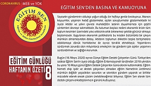 Eğitim Sen’den Basına ve Kamuoyuna / Eğitim Günlüğü Haftanın Özeti 8