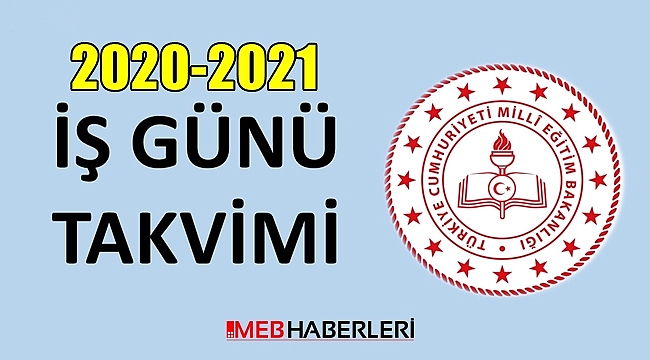 2020-2021 MEB İş Günü Takvimi
