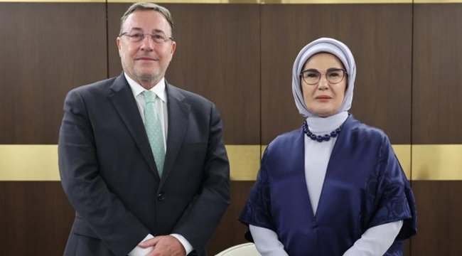 Emine Erdoğan, BM Kalkınma Programı İcra Direktörü Steiner ile görüştü