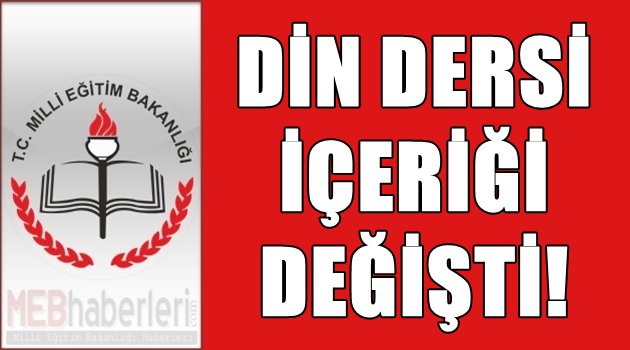 Din Dersinin İçeriği Değişti!