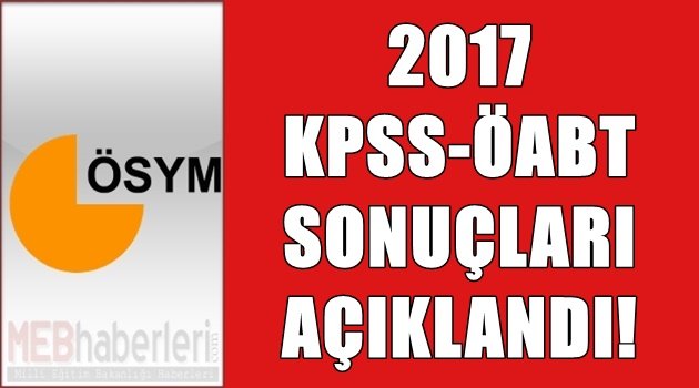 KPSS ÖABT Sonuçları Açıklandı!
