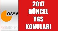 2017 Güncel YGS Konuları