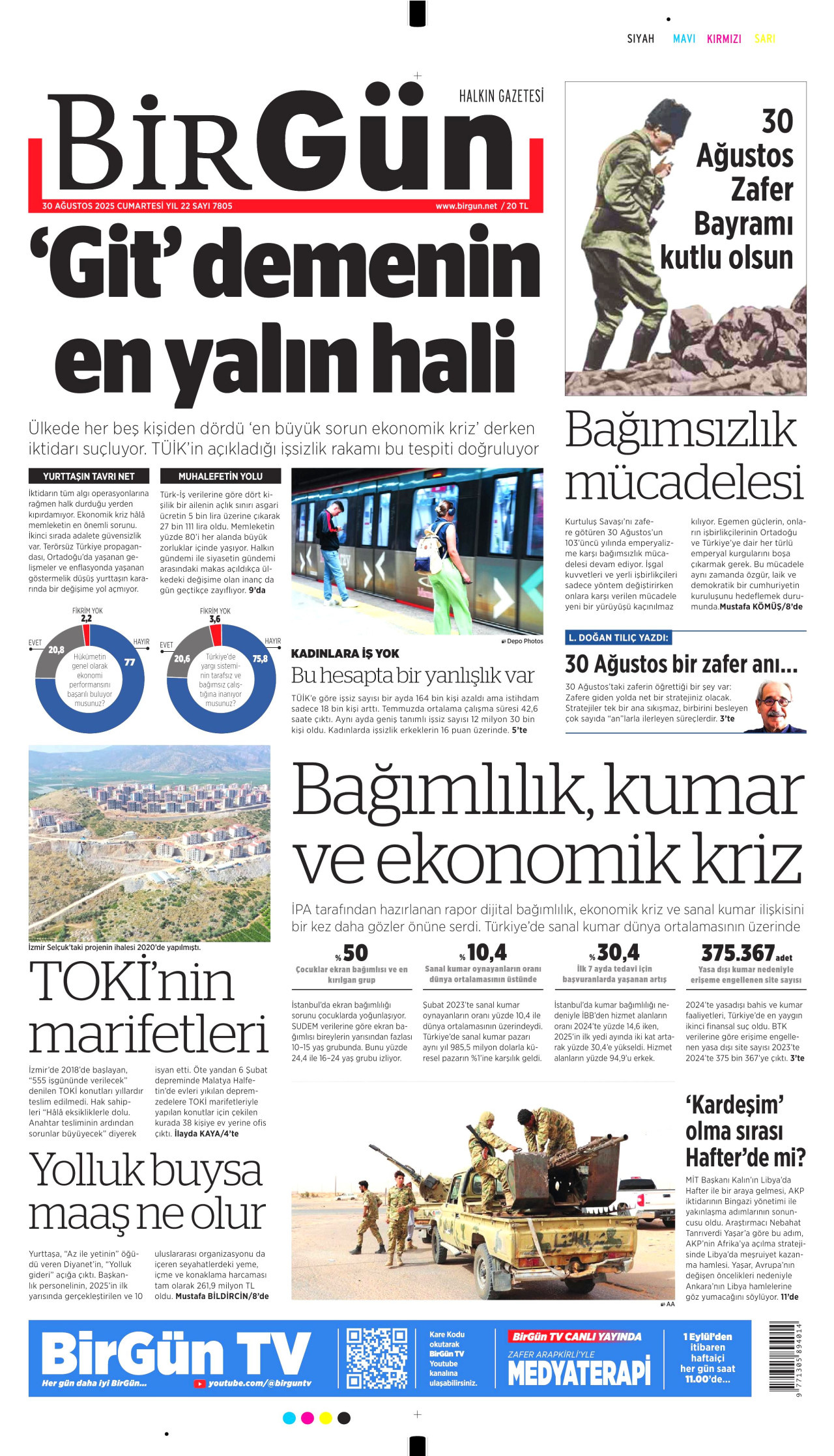BİRGÜN Gazete Manşeti
