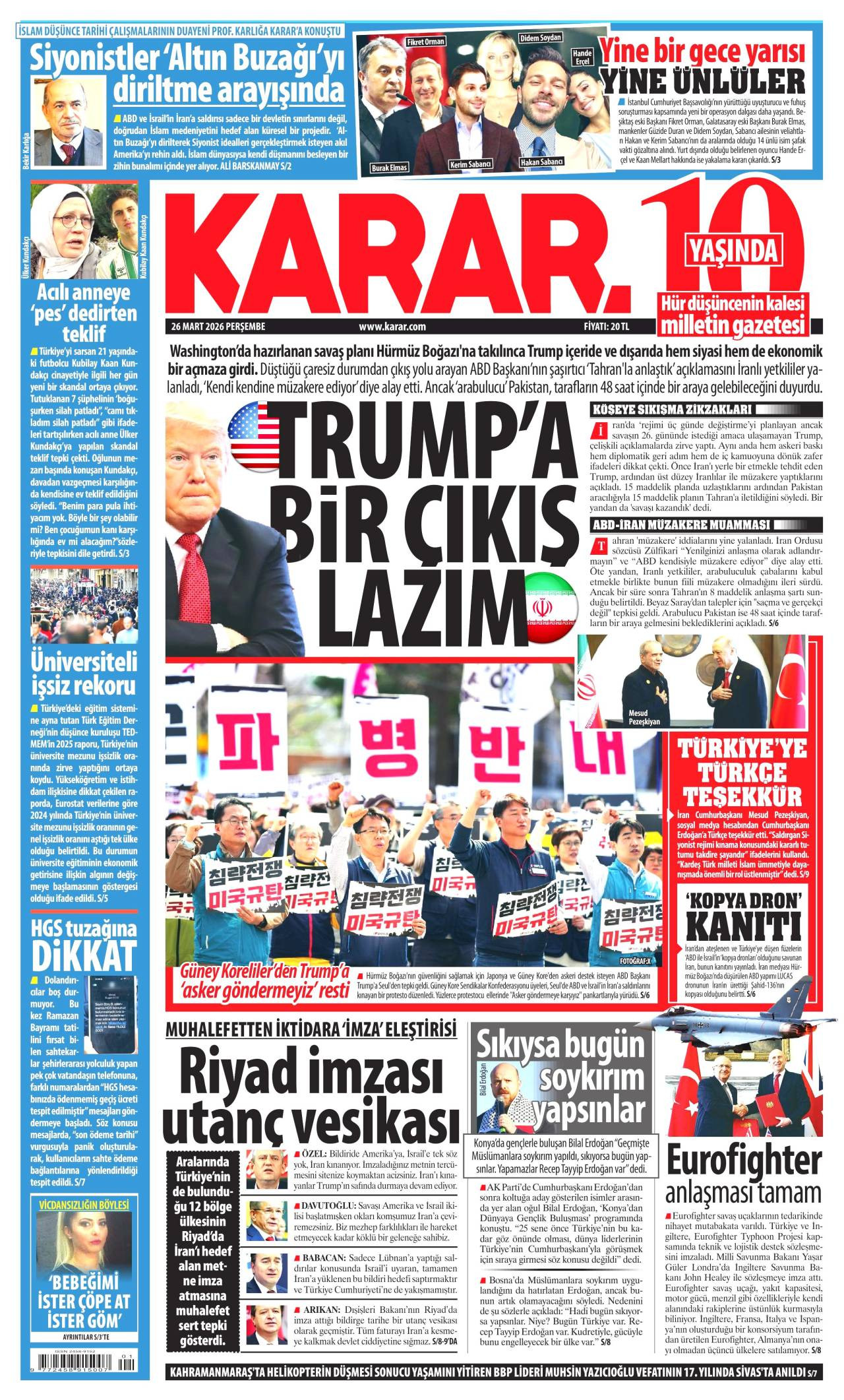 Karar Gazetesi Gazete Manşeti